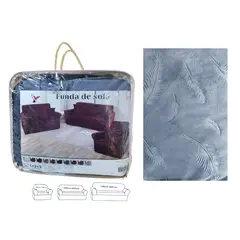 GENERICO - Funda con relieve diseño de hojas super suave - Gris P3