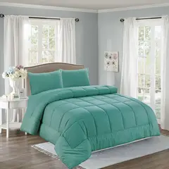 CASATEX - Edredón acolchado 2 plazas + Juego de sábanas 100% Algodón