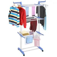 GENERICO - Colgador de Ropa Tendedero Organizador Plegable 3Niveles