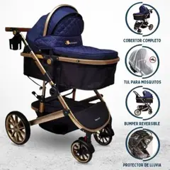 BABY KITS - Coche Deportivo Moisés MILAN Blue