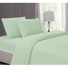 CASATEX - Juego de Sábanas 2 plazas 100% algodón con bordado