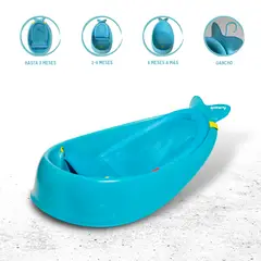 SKIP HOP - Bañera 3 Etapas SKYO HOP «MOBY» LIGTH BLUE
