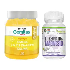 SOTTCOR - GOMITAS OMEGA 3 + L-TREONATO DE MAGNESIO HEALTHNATURAL