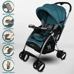 POWER KIDS - Coche Cuna para Bebé «SMART» Green