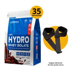 SUPREME NUTRITION - HYDROWHEY ISOLATE DE 1kg CHOCOLATE CON STRAPS - PROTEÍNA ISOLATADA
