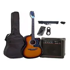 GENERICO - Pack Guitarra Electroacústica con Amplificador y Accesorios