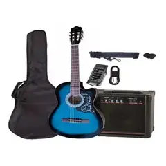 GENERICO - Pack Guitarra Electroacústica con Amplificador y Accesorios