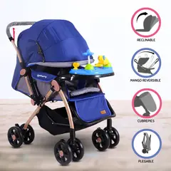 CONFORT KID'S - Coche Cuna para Bebé Musical «SUMMER» Blue