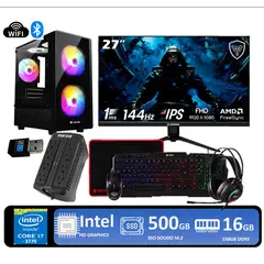 INTEL - Computadora Pc Core I7 4770 Monitor 27 FHD RAM 16GB SSD 500GB