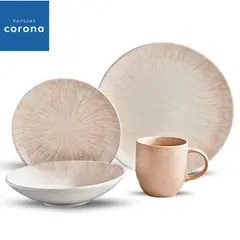 CORONA - Juego de Vajillas x16 piezas Nyssa Oceano- Vajillas