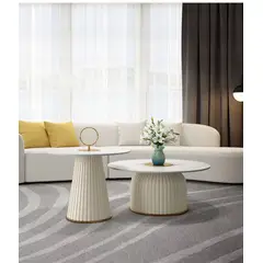 STIL NOVO - MESA DE CENTRO SKANDI MARFIL