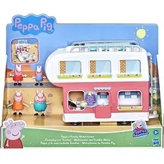 GENERICO - Peppa Pig Camper Caravana Convertible 4 Figuras Música