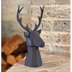 GENERICO - ADORNO EXCLUSIVO CIERVO NEGRO 23cm x 12cm x 10cm