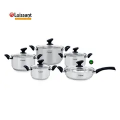 LUISSANT - Set de ollas Acero Inoxidable LU-1004R-IN 10 Piezas