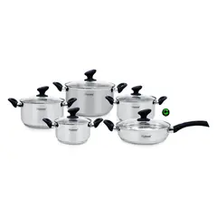 LUISSANT - Juego de ollas Acero Inoxidable LU-1004R-IN 10Piezas