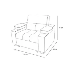 BARAKA HOME - Sofá Cama Baltimore 1 Plz - Rojo