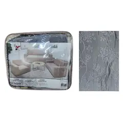 GENERICO - Funda con relieve diseño de hojas super suave para mueble - GRIS P1