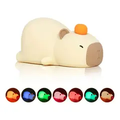 GIOIO - Lámpara Nocturna De Silicona Capibara De Control Táctil Led