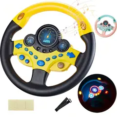 GIOIO - Bebé Copiloto Volante Música Con Sonido Y Luz Niños Juguete