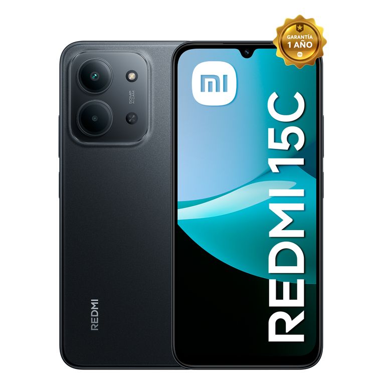CELULAR REDMI 15C 4GB RAM 256GB ROM COLOR NEGRO MEDIANOCHE