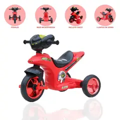 DISNEY - Moto a Pedal para Niño «CONFORTO» Red