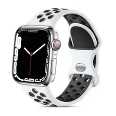 GENERICO - Correa para apple watch 40mm Blanco-Negro