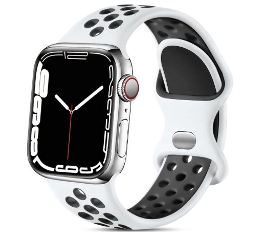Correa para apple watch 44mm Blanco-Negro