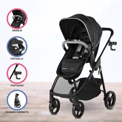 SUMMER - Coche Jogger Deportivo Moisés «MYRIA» Black Onix