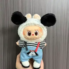 POP MART - Ropa Labubu Conjunto 3 Piezas Overol Polo Capucha Puppy