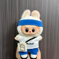 POP MART - Ropa Labubu Conjunto White Blue Vincha con Morral Minni