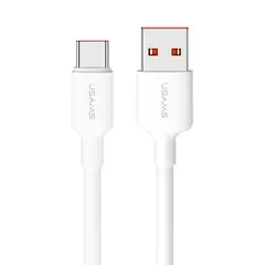 USAMS - Cable celular USB a Type-C 3A 50cm Blanco U84