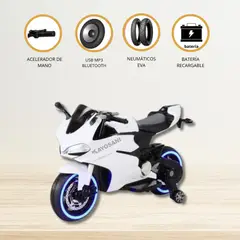 DUCATTI - Moto a Batería »DUCATTI» BLACK24 VLT CADENA