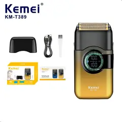 KEMEI - Shaver Afeitadora Kemie KM T389 Ipx5 Pantalla Digital