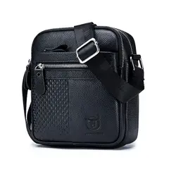 BULLCAPTAIN - - Morral de Cuero Mate DJB-010-BK Negro