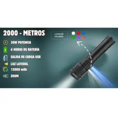 LIDIMI - Linterna De Larga Distancia Con Luces Laterales