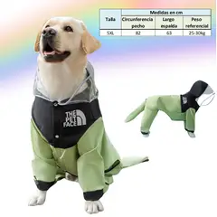 GENERICO - Impermeable premium perros grandes 25-30kg antilluvia 5XL