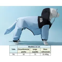 GENERICO - Impermeable premium perros grandes 35-40kg antilluvia 6XL