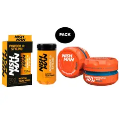 GENERICO - Pack NishMan Cera Sport 02 Polvo Texturizador P1