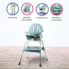 DOUX BEBE - Silla de comer 3 en 1 «NÓRDICO» Edición Limitada Light Blue
