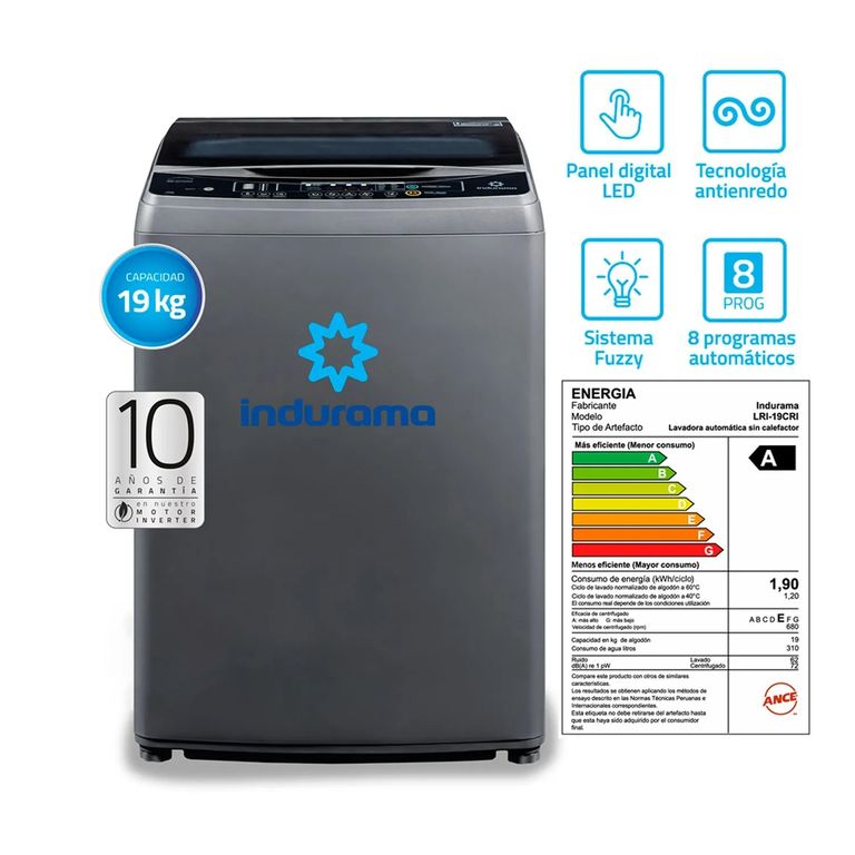 Lavadora Automática LRI-19CRI Croma 19 Kg