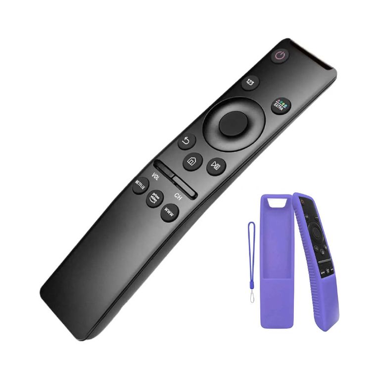 Control Remoto para TV Samsung Smart LED UHD 4K Curvo + Funda Protectora Morada