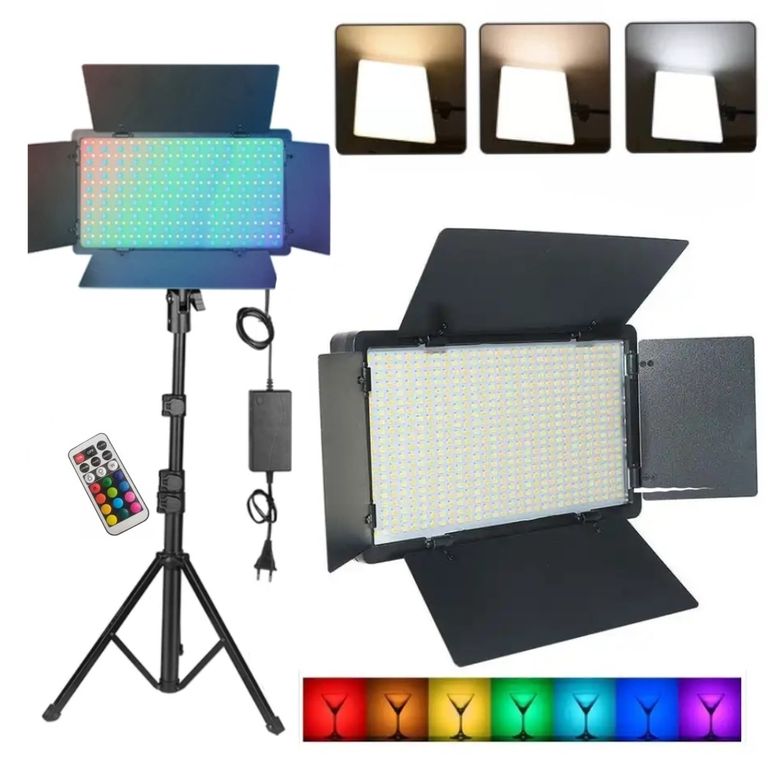 Panel de Luz Led RGB para Fotografía y Video con Tripode U800