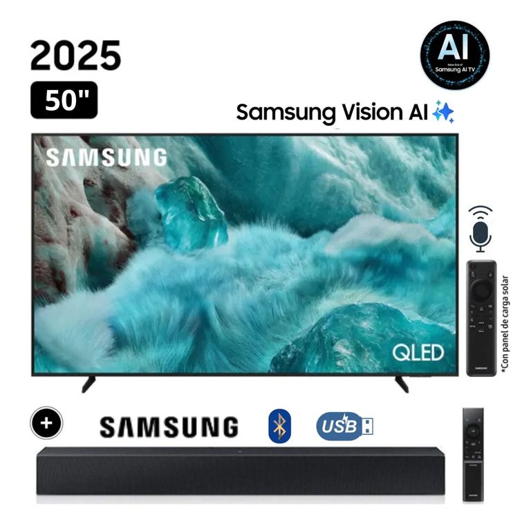 Televisor QLED 50 Visión AI Smart TV QN50Q7FA + Soundbar HW-B400F