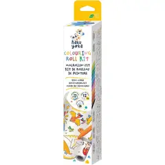 HAKU YOKA - Coloreo modelo dinosaurio Rollo de papel + 12 crayones
