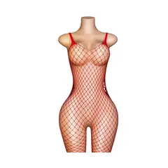 GENERICO - LENCERIA MALLA VESTIDO CATSUIT ENTERIZO