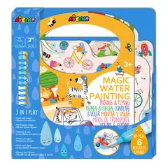 AVENIR - Libro actividades para pintar con agua y stickers ciudad