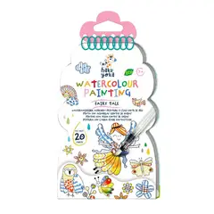 HAKU YOKA - Libro pintar con agua efecto acuarela travel size hadas