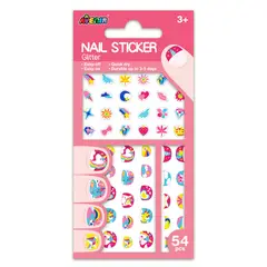 AVENIR - Stickers temporales para uñas modelo unicornio 38 piezas