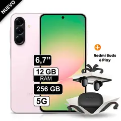 SAMSUNG - Celular Galaxy A56 5G 256GB 12GB RAM cámara 50MP frontal 12MP 67 Rosado + Redmi Buds 6 Play
