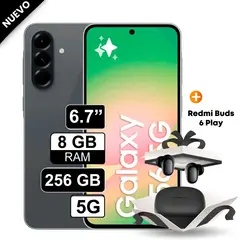 SAMSUNG - Celular Galaxy A56 5G 256GB 8GB RAM cámara 50MP frontal 12MP 6,7" Negro + Redmi Buds 6 Play